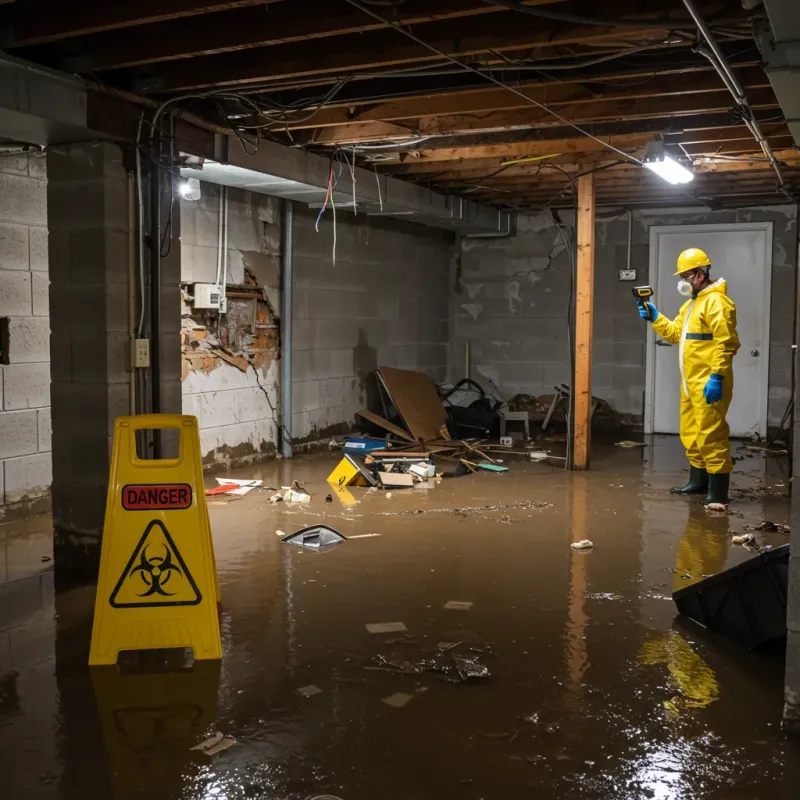 Flooded Basement Electrical Hazard in Woodland Park, NJ Property